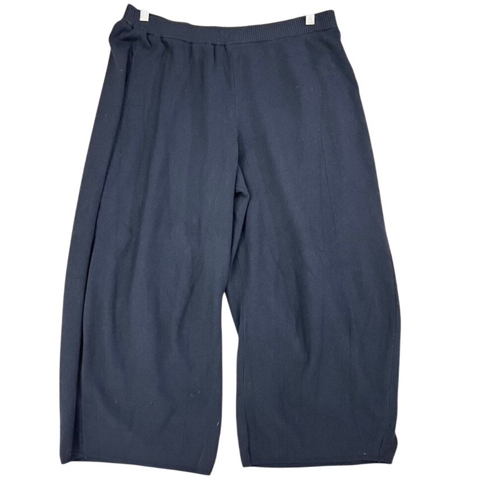 Daily Practice Knit Blue‎ Balloon Barrel Taper Crop Pants Pull on Women Size XL